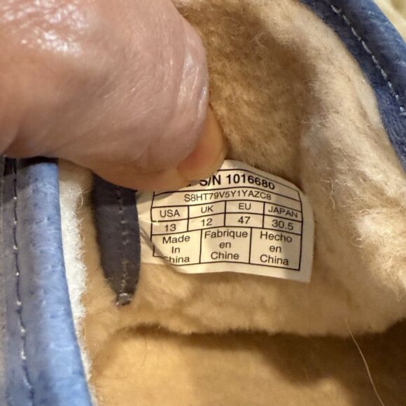 UGG Pure Mens Light Blue Ankle Shoe Suede Lining 100% Wool S/N 1016680 Size 13 main image 6